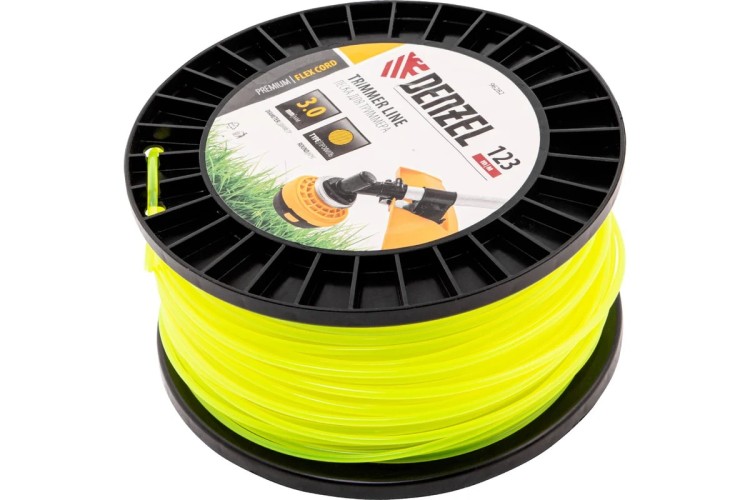 Леска триммерная Denzel FLEX CORD круглая, 3,0 мм х 123 м. 96282 - изображение 2