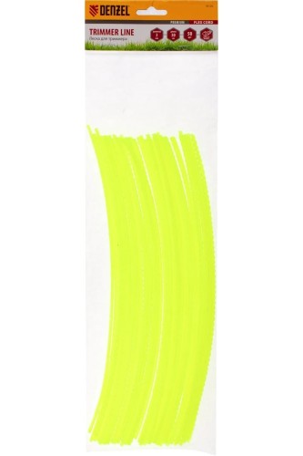 Леска триммерная Denzel FLEX CORD "зубчатый квадрат" нарезанная 3 ммх30 см 50 шт 96104 - изображение 2