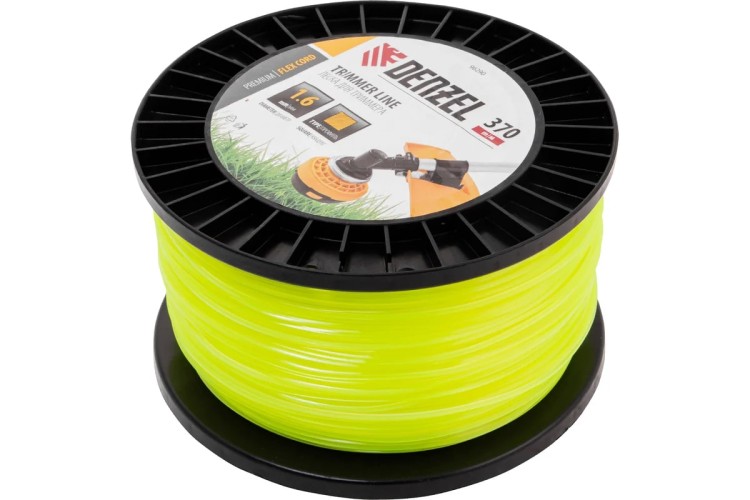 Леска триммерная Denzel FLEX CORD квадрат 1,6 мм х 370 м. 96290 - изображение 2
