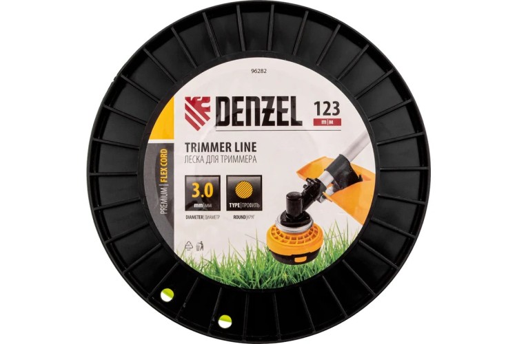 Леска триммерная Denzel FLEX CORD круглая, 3,0 мм х 123 м. 96282 - изображение 3