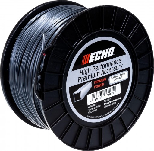 Леска триммерная ECHO C2070152 titanium power line 2,5мм* 81м (круглый)