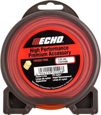 Леска триммерная ECHO Cross Fire Line 3,0мм/ 10м крест (102151220) 102151220