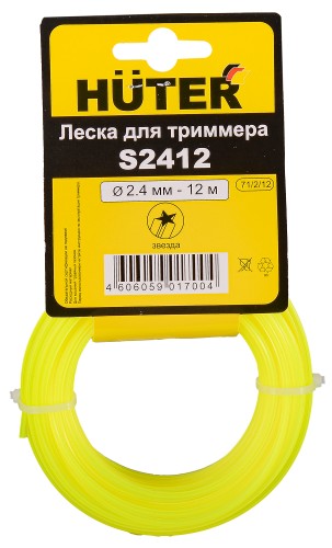Леска триммерная HUTER S2412 (звезда) 71/2/12