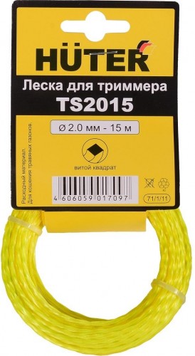 Леска триммерная HUTER TS2015 (витой квадрат) 71/1/11