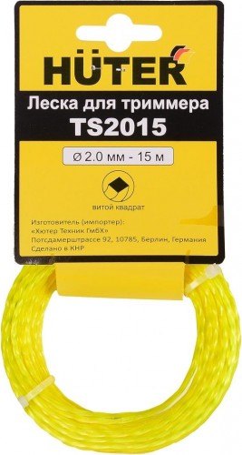 Леска триммерная HUTER TS2015 (витой квадрат) 71/1/11 - изображение 3