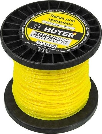 Леска триммерная HUTER TS24100 (витой квадрат) 71/2/5