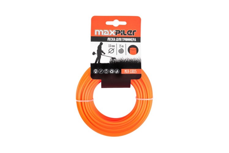 Леска триммерная MAXPILER MLR-13015 3.0мм*15м, круг