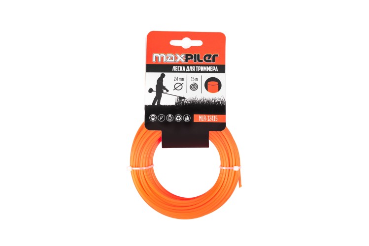 Леска триммерная MAXPILER MLR-12415 2.4мм*15м, круг