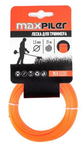 Леска триммерная MAXPILER MLR-11315 1.3мм*15м, круг