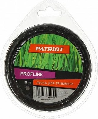 Леска триммерная PATRIOT 2,4 мм /15 м Profline  квадрат скрученный 805402206
