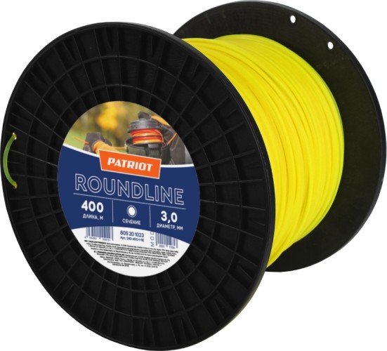 Леска триммерная PATRIOT  3,0 мм /400 м Roundline круглая 805201023 - изображение 2