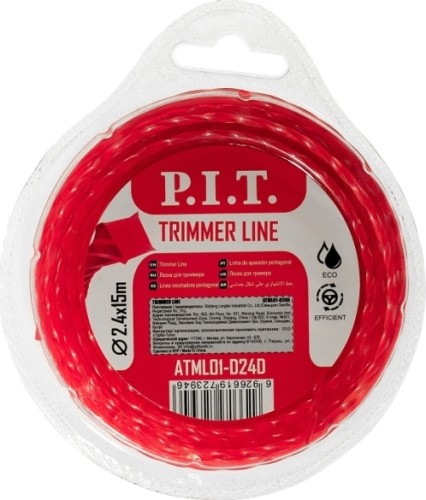 Леска триммерная P.I.T. ATML01-D24D кручен., 15мх2,4мм