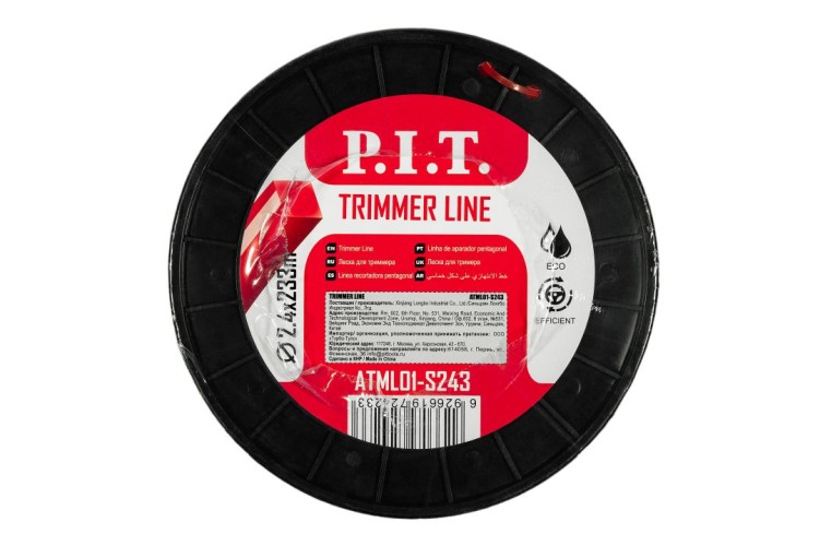 Леска триммерная P.I.T. MLB-32403N 2.4mm*3lb, квадрат, бухта 236м - изображение 2