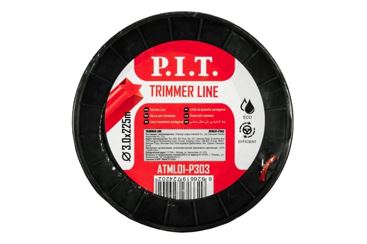 Леска триммерная P.I.T. MLS-33003N 3.0mm*3lb, звезда, бухта 216м - изображение 2
