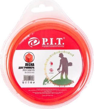 Леска триммерная P.I.T. MLTD-13015Z 3.0mm*15m, квадрат крученый