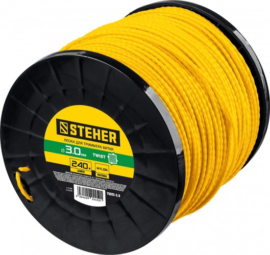 Леска триммерная Steher ВИТОЙ КВАДРАТ 3.0 мм 240 м 75025-3.0