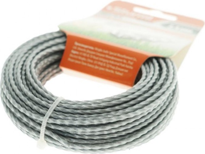 Леска триммерная Sturm 2.4 мм/15 м крученый квадрат металлизированная (GT3535-2.4-S-15) GT3535-2.4-S-15 - изображение 2