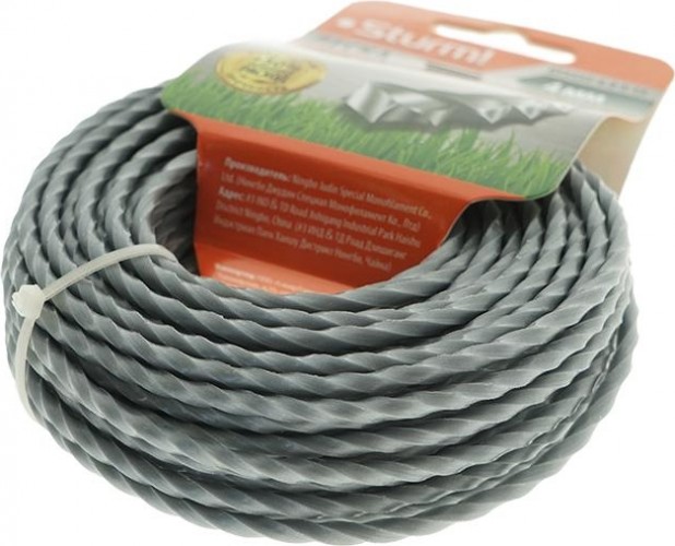 Леска триммерная Sturm 4.0 мм/15 м крученый квадрат металлизированная (GT3535-4.0-S-15) GT3535-4.0-S-15 - изображение 2