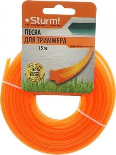 Леска триммерная Sturm GT3535-2.0-8-15 звезда 2 мм/15 м