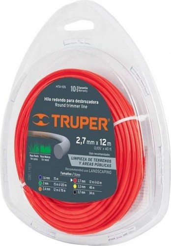 Леска триммерная TRUPER HTA-105 105-2.7MM X 12M, нейлон 17629
