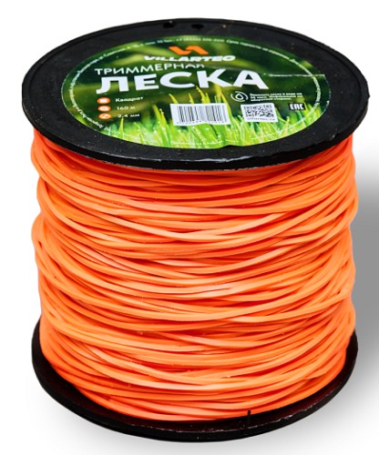Леска триммерная VILLARTEC KV000024160 кв.сечения 2,4 мм*160 м