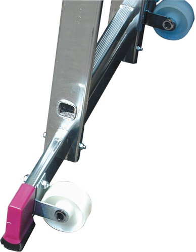 Лестничные подмости KRAUSE CORDA 2х5 с одной парой роликов 080042 - изображение 2