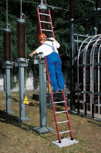 Лестница из стекловолокна KRAUSE 12 перекладин, приставная 815385 - изображение 2