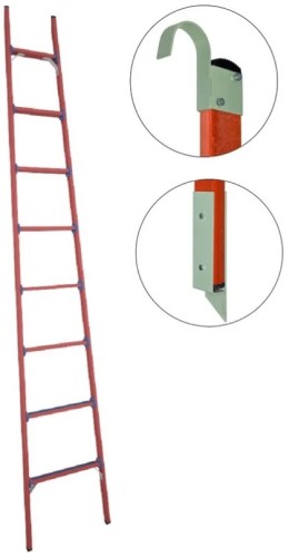 Лестница приставная стеклопластиковая Антиток ЛСПД-3,0 МГК (мягкий грунт, крюки) 471557
