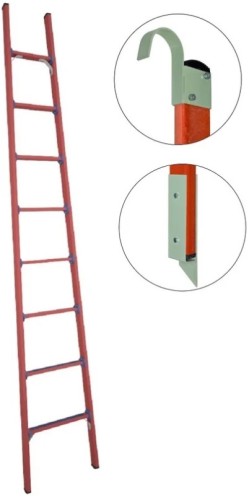 Лестница приставная стеклопластиковая Антиток ЛСПД-3,0 ЕМГК (евро, мягкий грунт, крюки) 471554