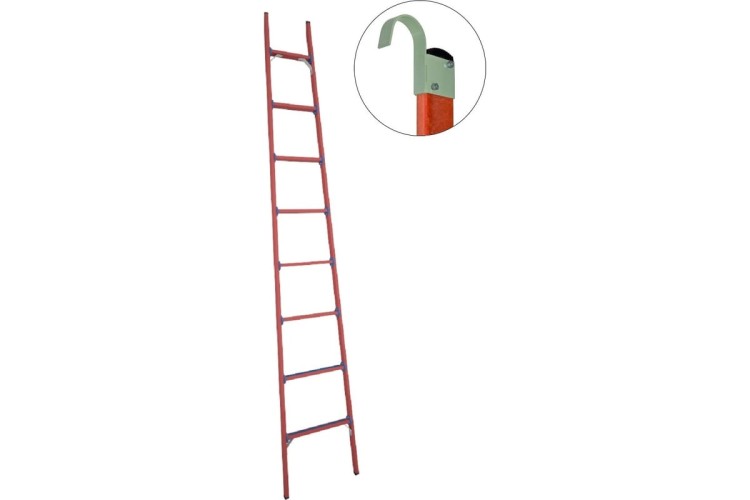 Лестница приставная стеклопластиковая Антиток ЛСПД-3,0 К (крюки) 471555