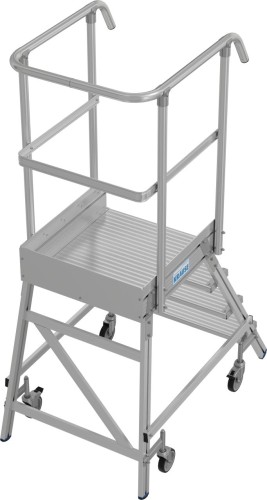 Лестница с платформой KRAUSE STABILO 4 ступени, передвижная, ограждение 1,1 м 821140 - изображение 2