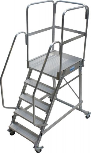 Лестница с платформой KRAUSE CORDA 5 ступени, передвижная 820037 820037