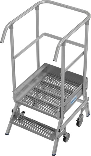 Лестница с платформой KRAUSE STABILO R13 2 перфорированных ступени, передвижная 820976