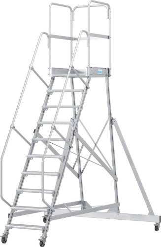 Лестница с платформой KRAUSE CORDA 10 ступеней, передвижная 820075