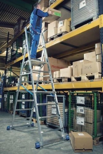 Лестница с платформой KRAUSE STABILO 10 ступеней, телескопическая 127648 127648 - изображение 2