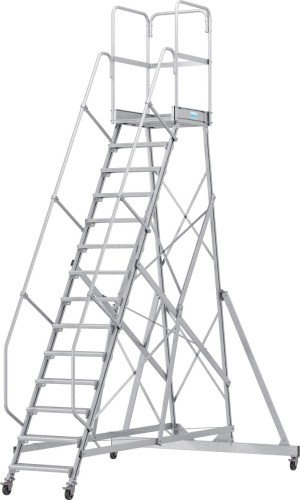 Лестница с платформой KRAUSE CORDA 14 ступеней, передвижная 820099