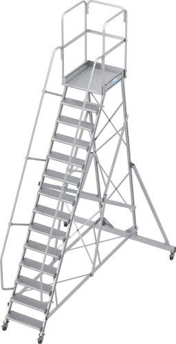 Лестница с платформой KRAUSE CORDA 14 ступеней, передвижная 820099 - изображение 2