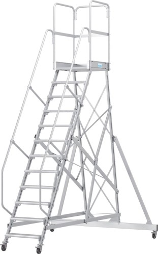 Лестница с платформой KRAUSE CORDA 12 ступеней, передвижная 820082