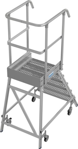 Лестница с платформой KRAUSE STABILO R13 5 перфорированных ступеней, передвижная 821393 - изображение 2
