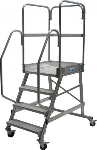Лестница с платформой KRAUSE CORDA 4 ступени, передвижная 820020