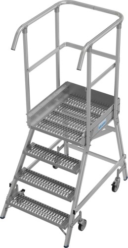 Лестница с платформой KRAUSE STABILO R13 4 перфорированных ступени, передвижная 821386 - изображение 2