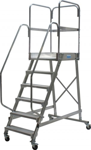 Лестница с платформой KRAUSE CORDA 6 ступеней, передвижная 820044 820044