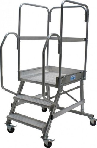 Лестница с платформой KRAUSE CORDA 3 ступени, передвижная 820013