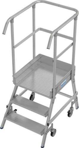 Лестница с платформой KRAUSE STABILO 3 ступени, передвижная, ограждение 1,1 м 821133 - изображение 2