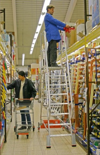 Лестница с платформой KRAUSE STABILO VARIO 12 ступеней, траверса 1440 мм 833174 833174 - изображение 3