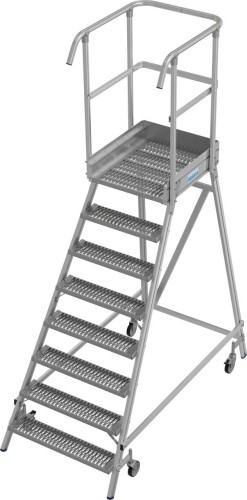 Лестница с платформой KRAUSE STABILO R13 8 перфорированных ступеней, передвижная 821423 - изображение 4