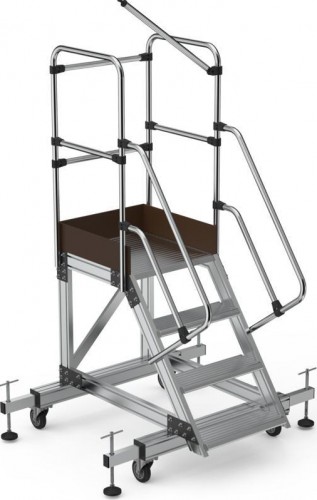 Лестница с платформой Sarayli 4 ступени, с настраиваемыми ножками 8703