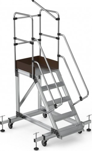 Лестница с платформой Sarayli 5 ступеней, с настраиваемыми ножками 8704