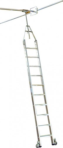 Лестница стеллажная KRAUSE STABILO 12 ступеней, для двухрядных стеллажей, 819475 819475