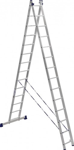 Лестница-стремянка двухсекционная АЛЮМЕТ 5214 2х14 H2 5214